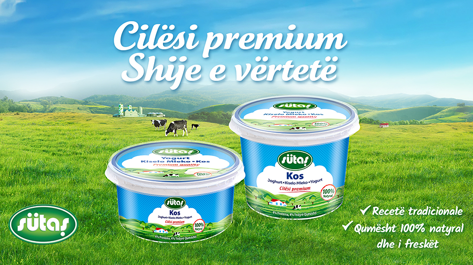 Sütaş Кисело Млеко Пакување -Нов графички дизајн-